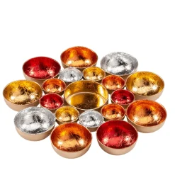 Käthe Wohlfahrt Teelichthalter Rotgold, Rund