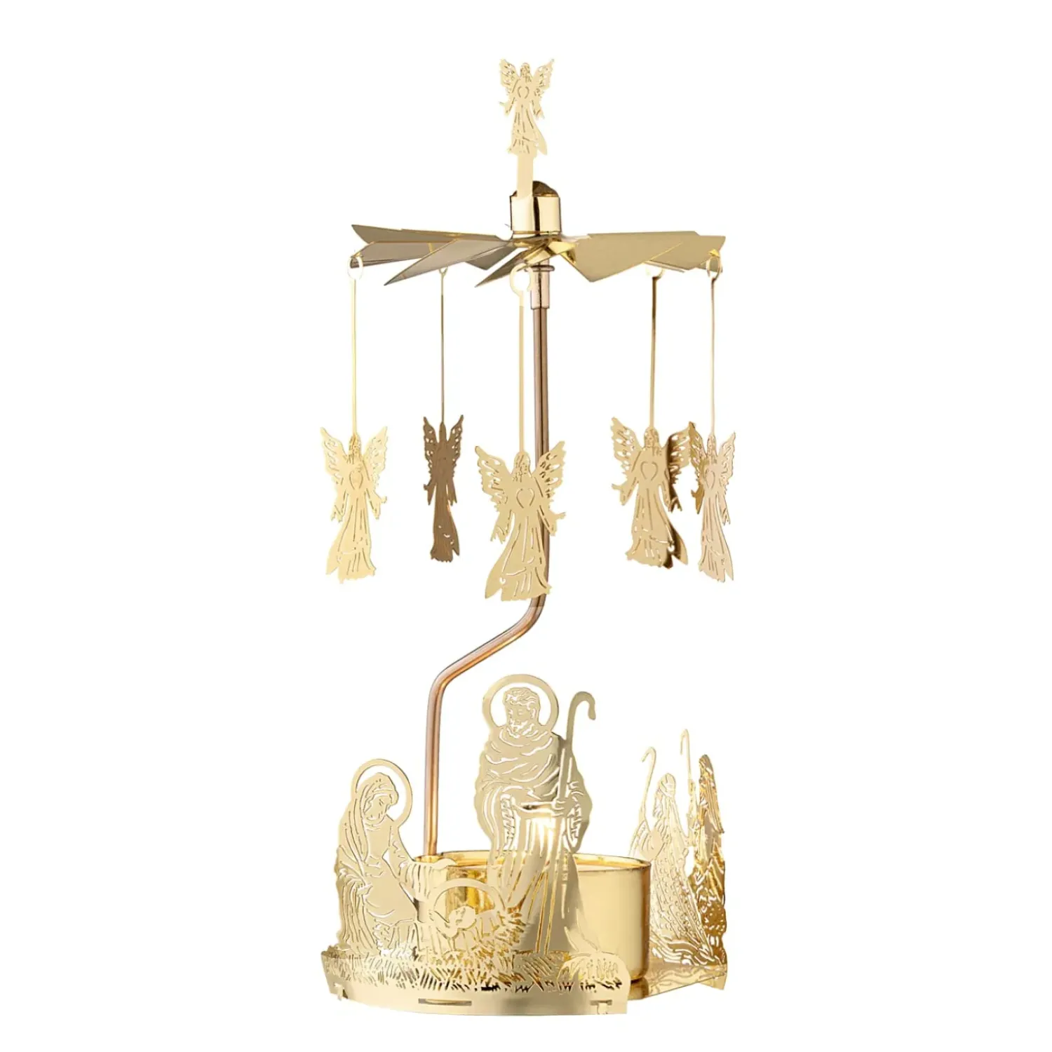Käthe Wohlfahrt Teelicht-Karussel "Heilige Familie", Gold