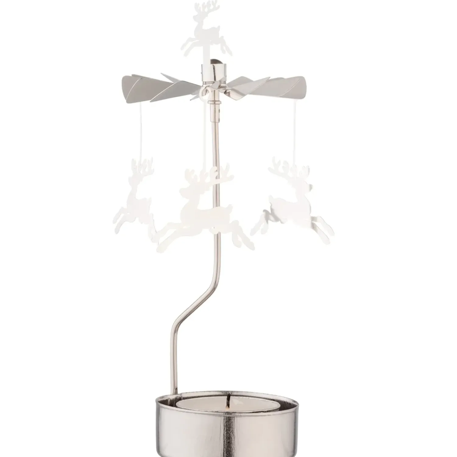 Käthe Wohlfahrt Teelicht-Karussell "Rentiere", Silber