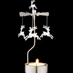 Käthe Wohlfahrt Teelicht-Karussell "Rentiere", Silber