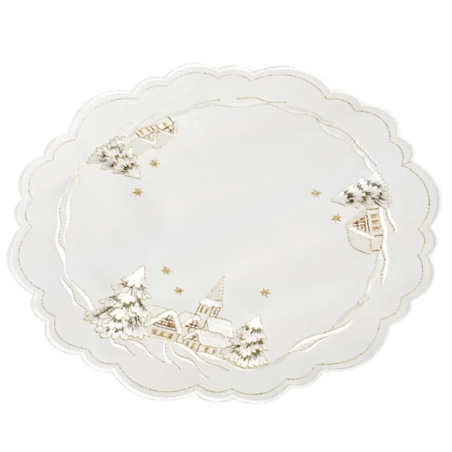 Käthe Wohlfahrt Tischdecke "Winterdorf" R 20 Cm