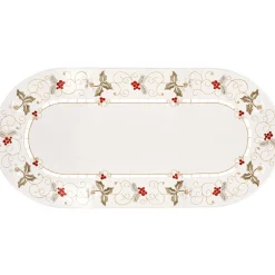 Käthe Wohlfahrt Tischlaufer "Christrose Weis" 25X58Cm