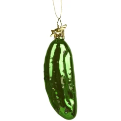 Poesie in Glas Weihnachtsgurke Glanzend, 9Cm