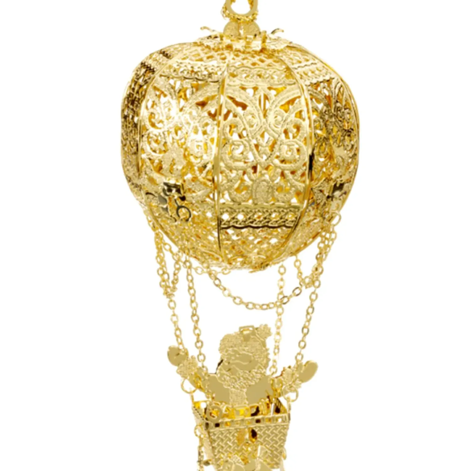 Käthe Wohlfahrt Weihnachtsmann Im Ballon, Vergoldet