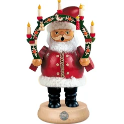 Müller Kleinkunst Weihnachtsmann Mit Kerzenbogen, Rauchermannchen
